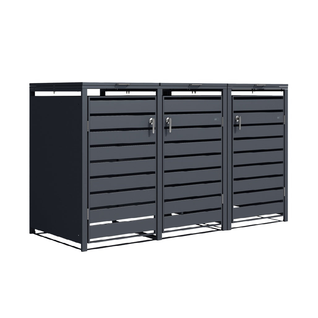 Outdoor Storage Cabinet for Garden Use in Metal - 150 x 50 x 90