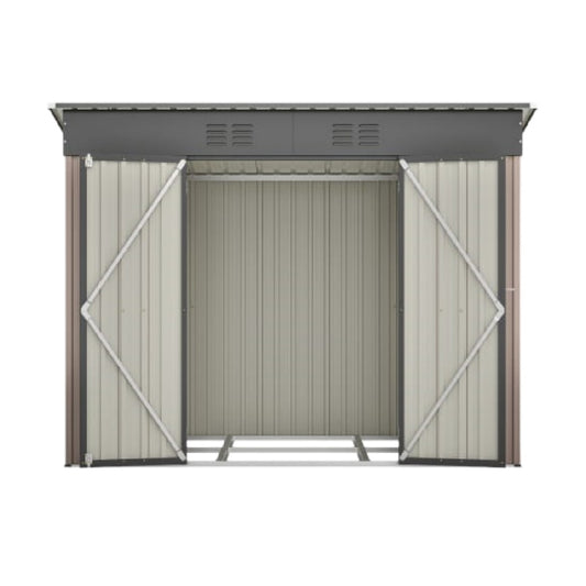 Metal Storage Shed for Garden Use - Galvanized Steel - 150 x 100 x 200