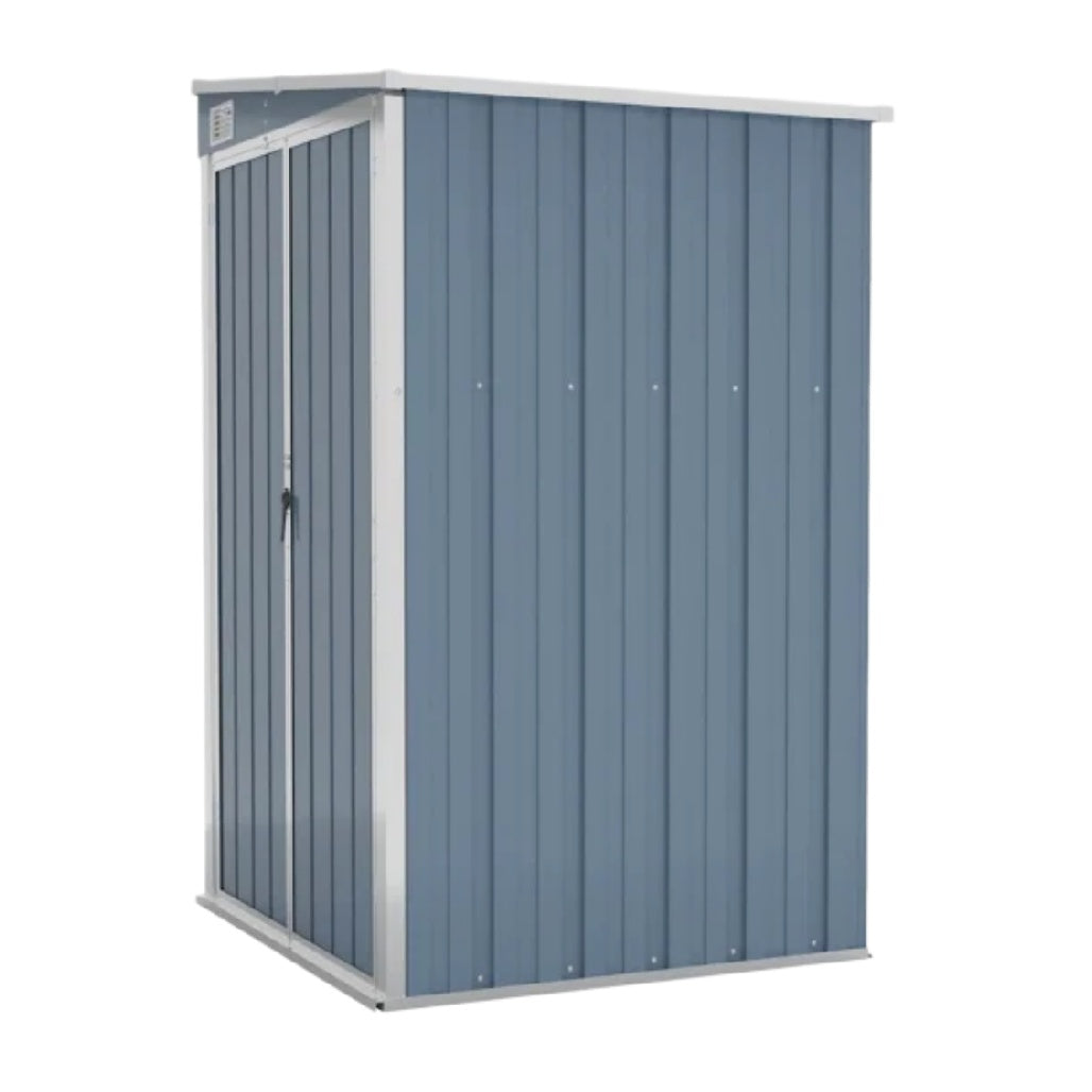 Storage Shed for Outdoor Use in Galvanized Steel - 120 x 80 x 180