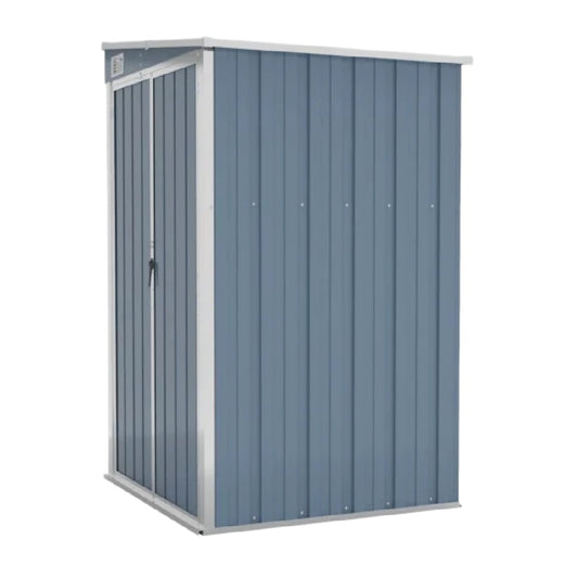 Storage Shed for Outdoor Use in Galvanized Steel - 120 x 80 x 180